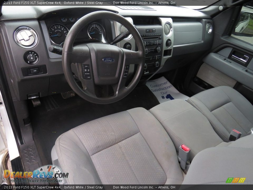 2013 Ford F150 XLT SuperCrew 4x4 Oxford White / Steel Gray Photo #17