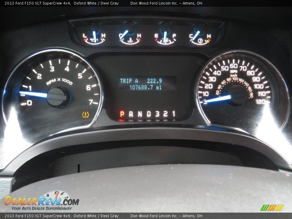 2013 Ford F150 XLT SuperCrew 4x4 Oxford White / Steel Gray Photo #32
