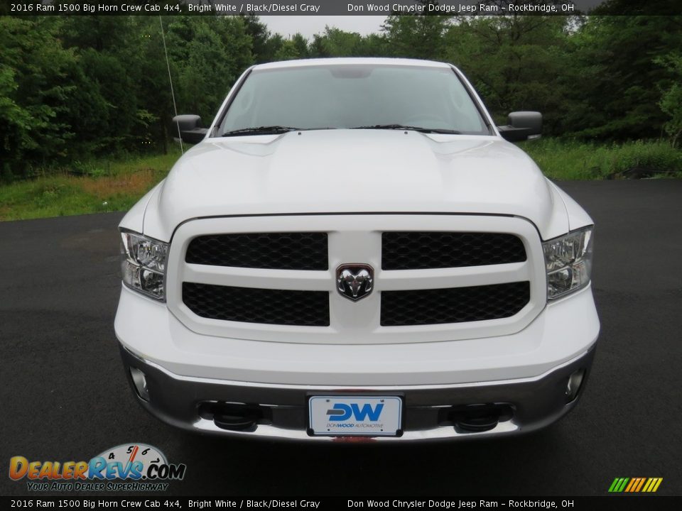 2016 Ram 1500 Big Horn Crew Cab 4x4 Bright White / Black/Diesel Gray Photo #6
