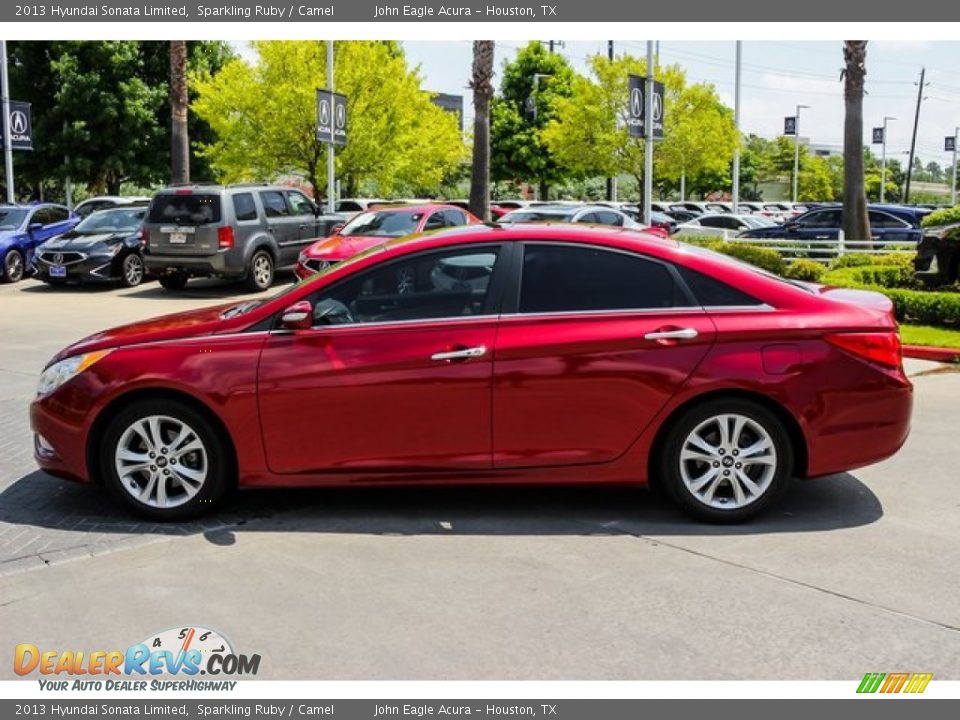 2013 Hyundai Sonata Limited Sparkling Ruby / Camel Photo #4