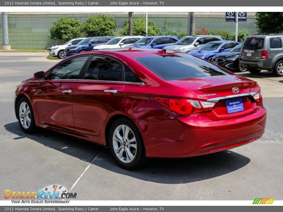 2013 Hyundai Sonata Limited Sparkling Ruby / Camel Photo #5