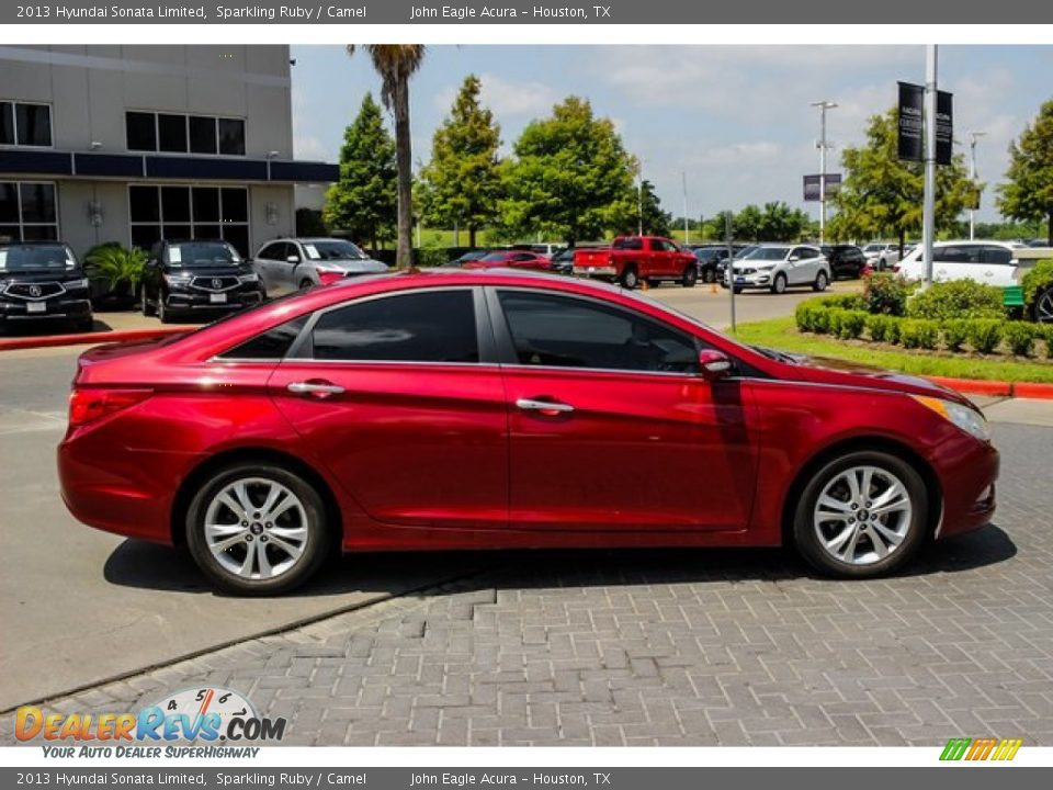 2013 Hyundai Sonata Limited Sparkling Ruby / Camel Photo #8