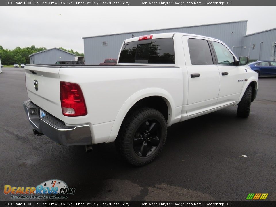 2016 Ram 1500 Big Horn Crew Cab 4x4 Bright White / Black/Diesel Gray Photo #16