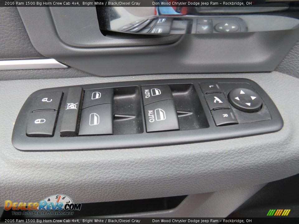 2016 Ram 1500 Big Horn Crew Cab 4x4 Bright White / Black/Diesel Gray Photo #19