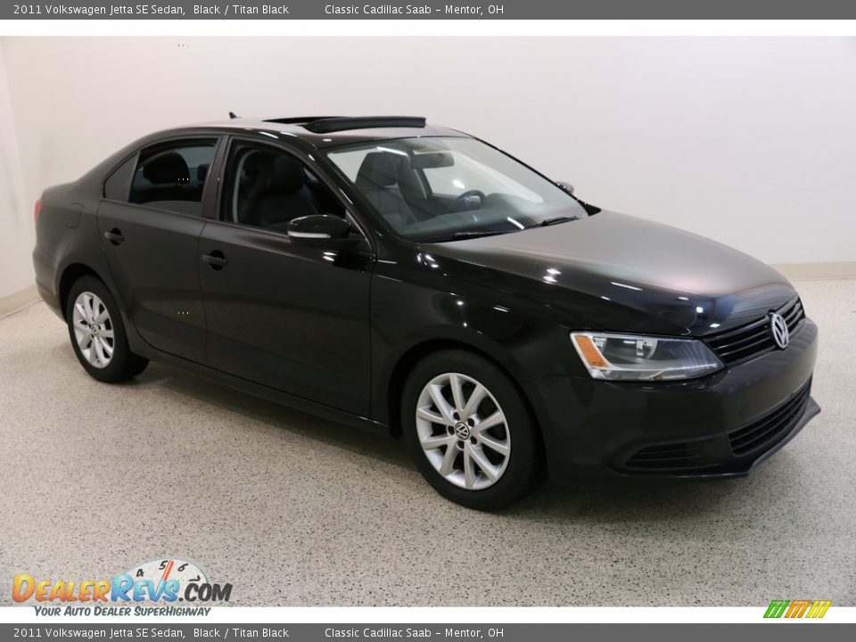 2011 Volkswagen Jetta SE Sedan Black / Titan Black Photo #1