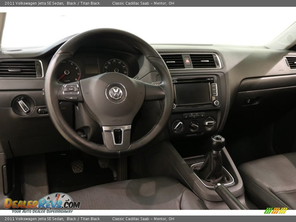 2011 Volkswagen Jetta SE Sedan Black / Titan Black Photo #6