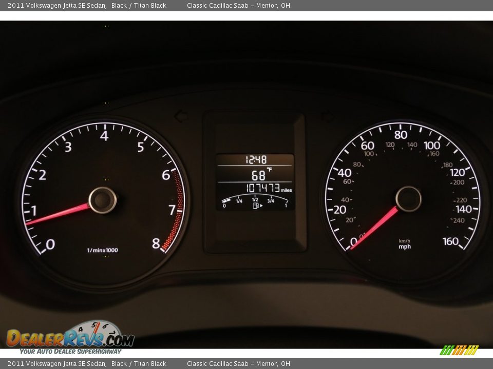 2011 Volkswagen Jetta SE Sedan Black / Titan Black Photo #8