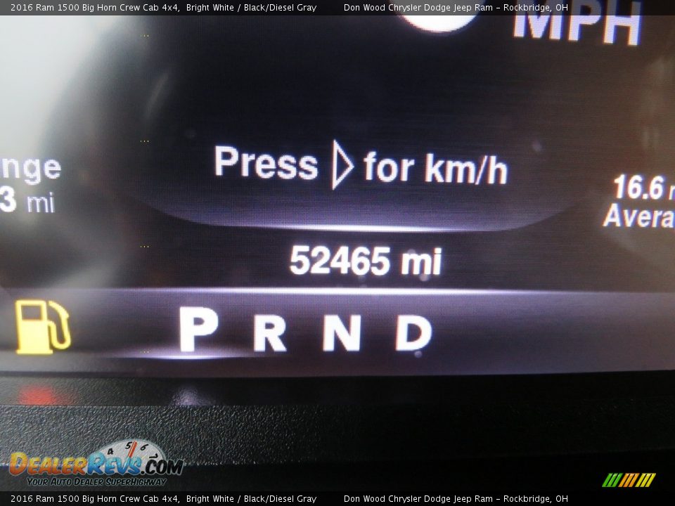 2016 Ram 1500 Big Horn Crew Cab 4x4 Bright White / Black/Diesel Gray Photo #34