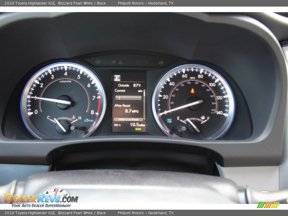 2019 Toyota Highlander XLE Blizzard Pearl White / Black Photo #14