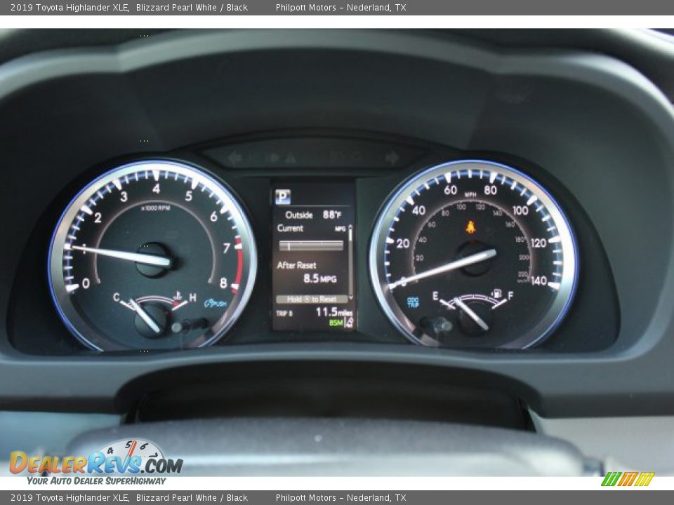 2019 Toyota Highlander XLE Blizzard Pearl White / Black Photo #14