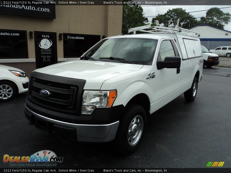 2013 Ford F150 XL Regular Cab 4x4 Oxford White / Steel Gray Photo #2