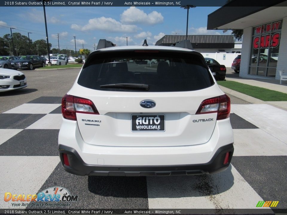 2018 Subaru Outback 2.5i Limited Crystal White Pearl / Ivory Photo #4
