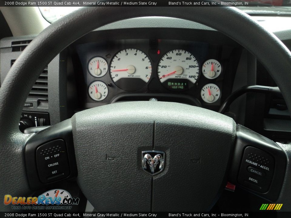 2008 Dodge Ram 1500 ST Quad Cab 4x4 Mineral Gray Metallic / Medium Slate Gray Photo #12