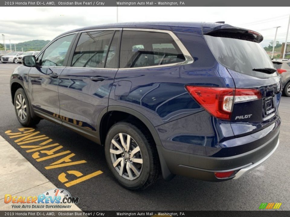 2019 Honda Pilot EX-L AWD Obsidian Blue Pearl / Gray Photo #5