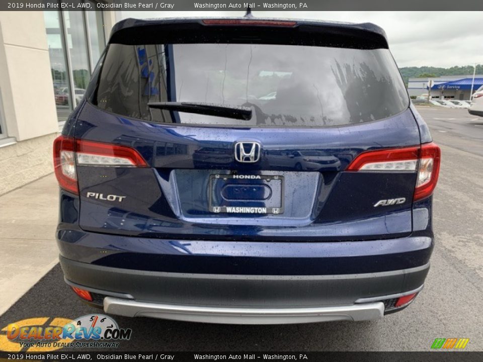 2019 Honda Pilot EX-L AWD Obsidian Blue Pearl / Gray Photo #6