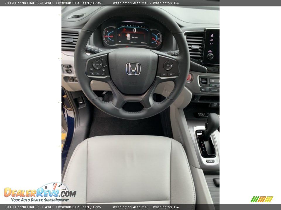 2019 Honda Pilot EX-L AWD Obsidian Blue Pearl / Gray Photo #13