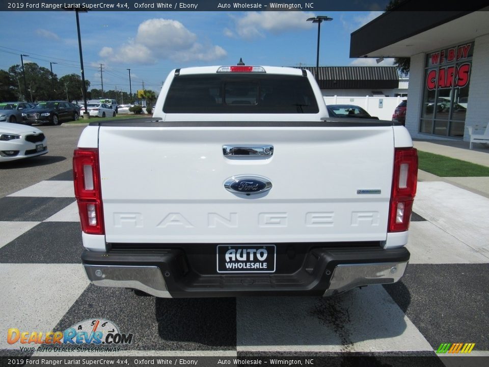 2019 Ford Ranger Lariat SuperCrew 4x4 Oxford White / Ebony Photo #4