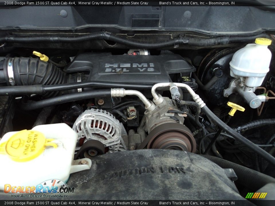 2008 Dodge Ram 1500 ST Quad Cab 4x4 Mineral Gray Metallic / Medium Slate Gray Photo #27