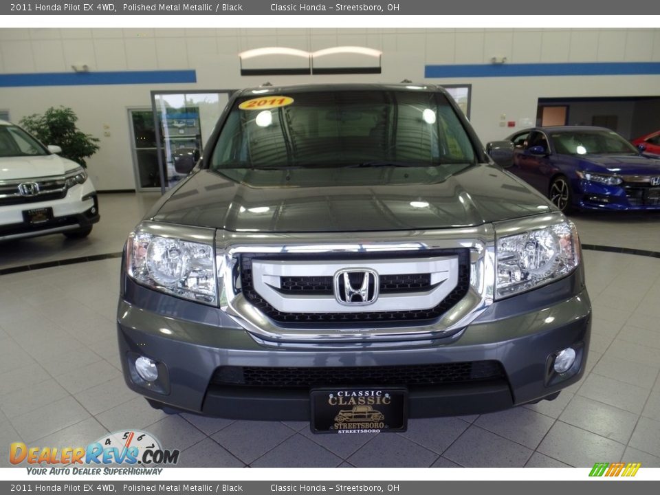 2011 Honda Pilot EX 4WD Polished Metal Metallic / Black Photo #2