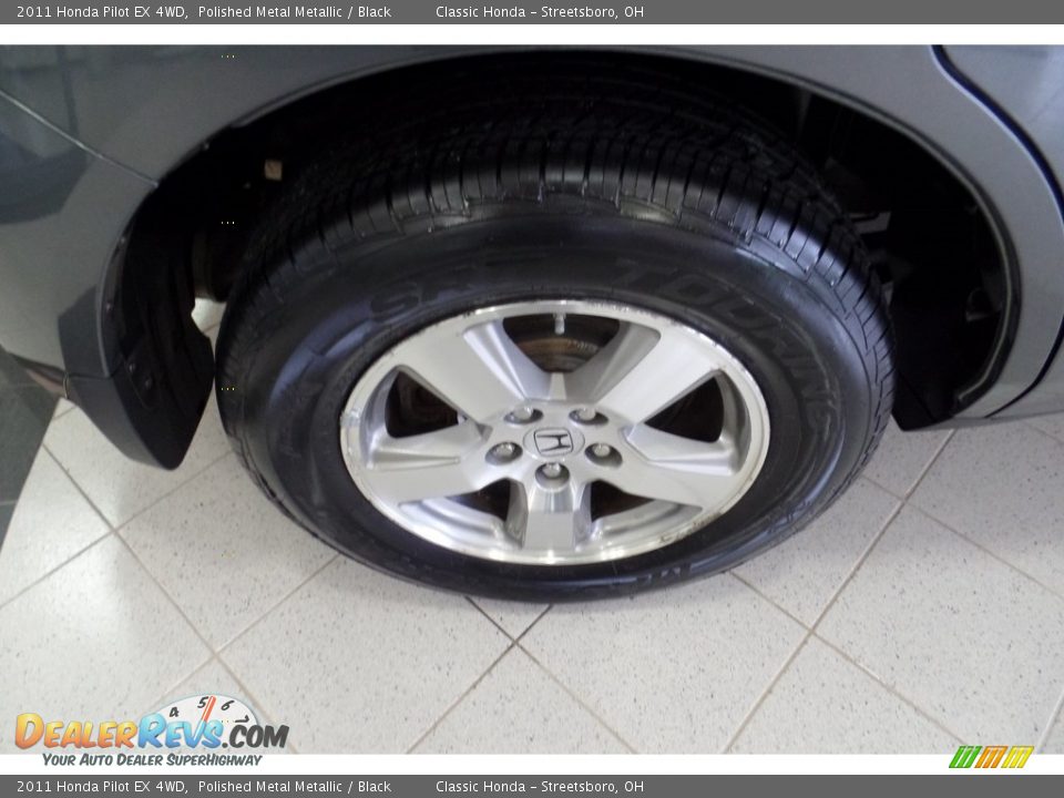 2011 Honda Pilot EX 4WD Polished Metal Metallic / Black Photo #6