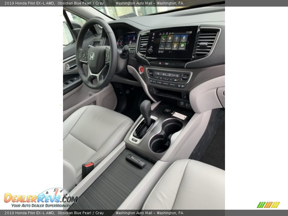 2019 Honda Pilot EX-L AWD Obsidian Blue Pearl / Gray Photo #33