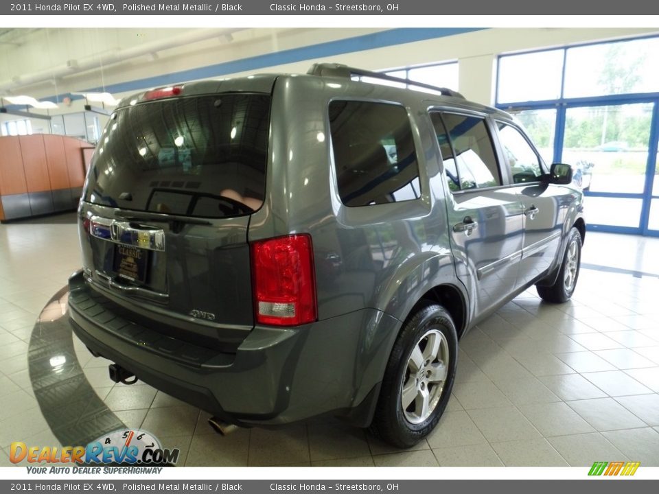 2011 Honda Pilot EX 4WD Polished Metal Metallic / Black Photo #7