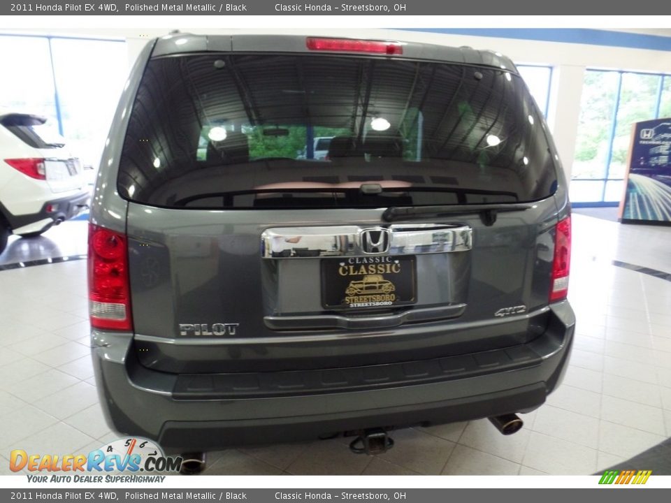 2011 Honda Pilot EX 4WD Polished Metal Metallic / Black Photo #8