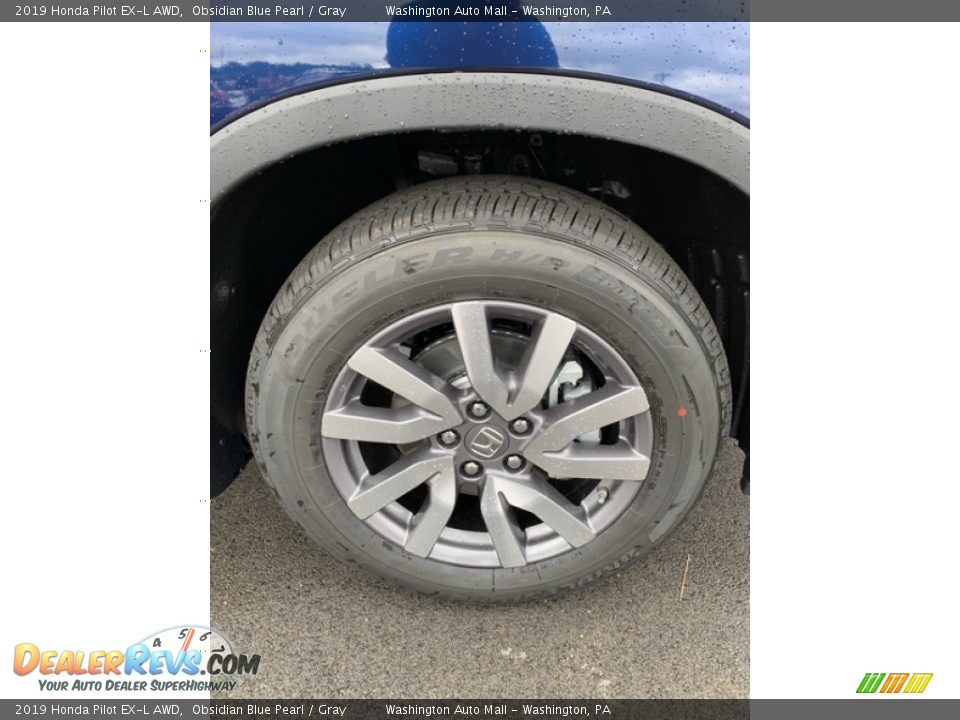 2019 Honda Pilot EX-L AWD Obsidian Blue Pearl / Gray Photo #35