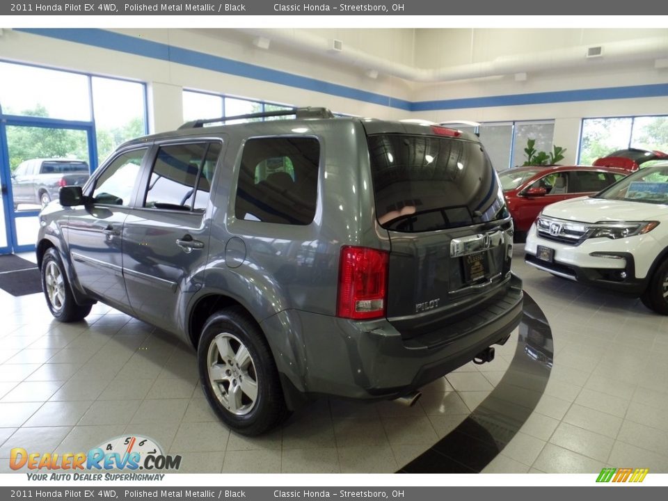 2011 Honda Pilot EX 4WD Polished Metal Metallic / Black Photo #9
