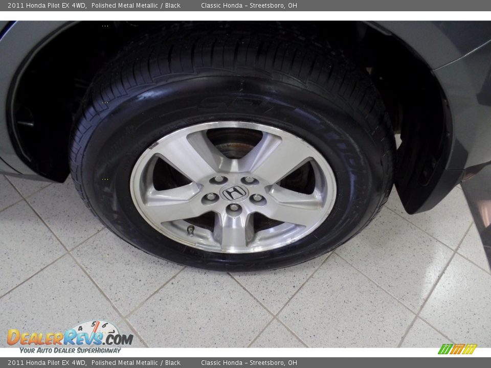 2011 Honda Pilot EX 4WD Polished Metal Metallic / Black Photo #11