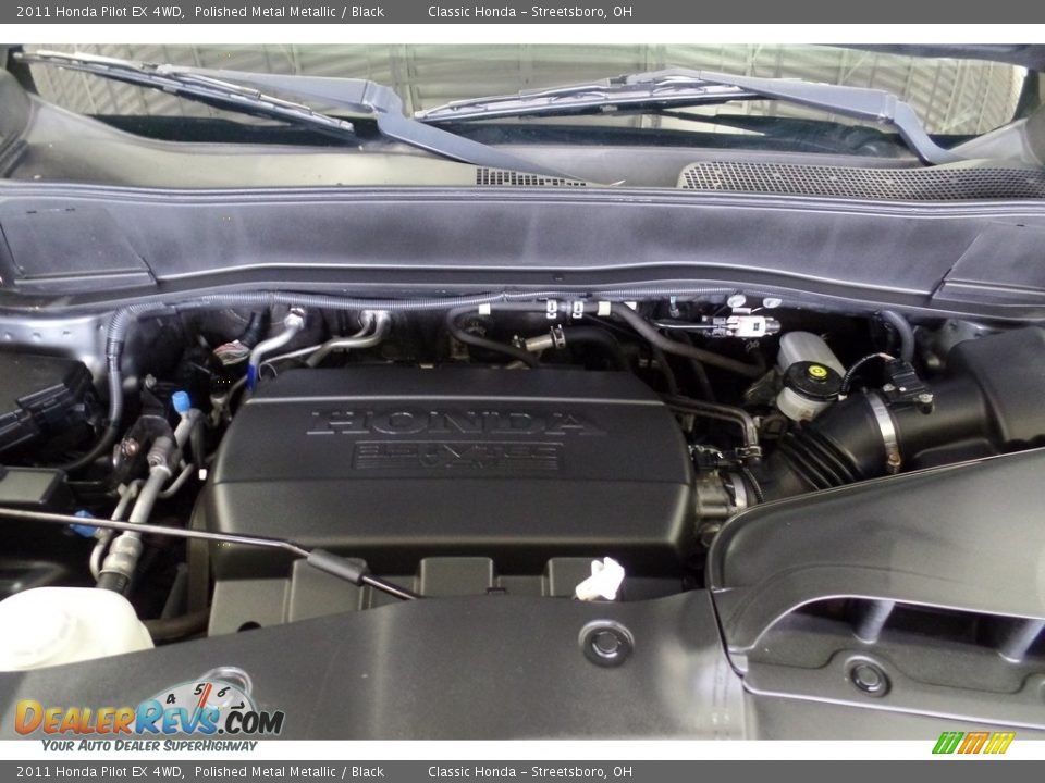 2011 Honda Pilot EX 4WD Polished Metal Metallic / Black Photo #13