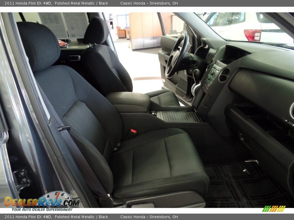 2011 Honda Pilot EX 4WD Polished Metal Metallic / Black Photo #16
