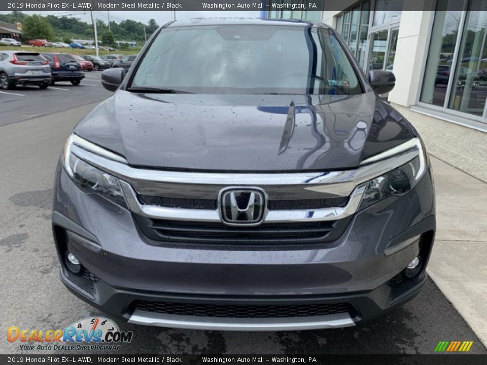 2019 Honda Pilot EX-L AWD Modern Steel Metallic / Black Photo #3