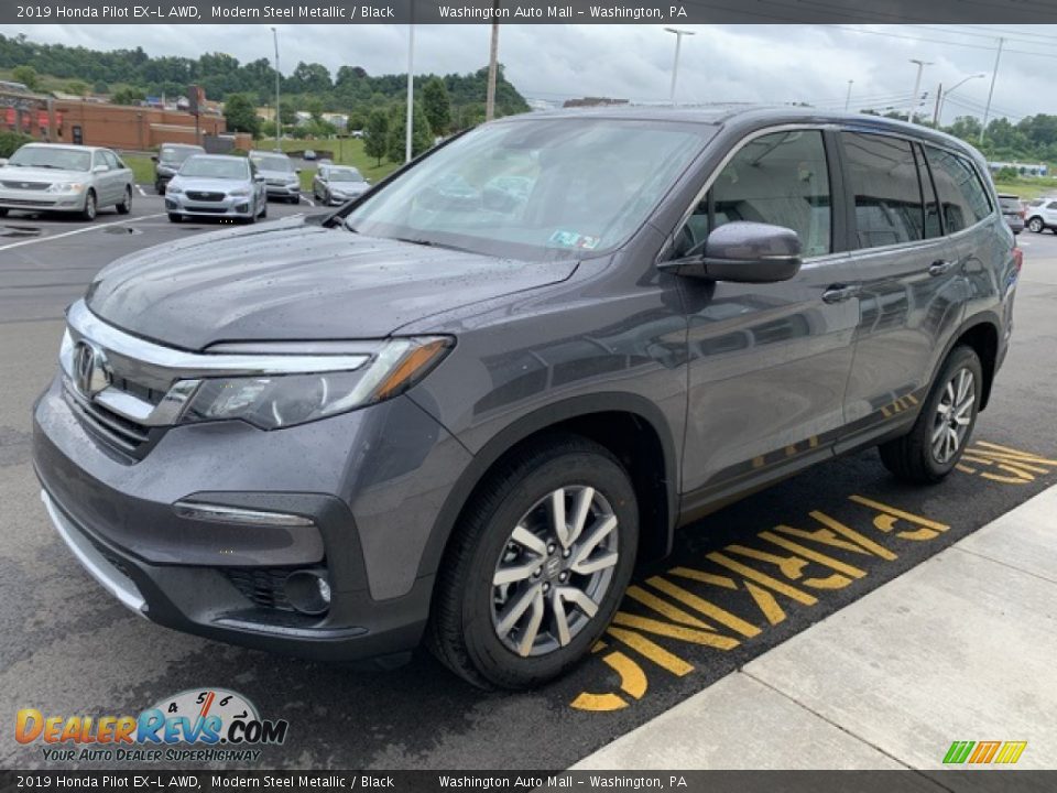 2019 Honda Pilot EX-L AWD Modern Steel Metallic / Black Photo #4