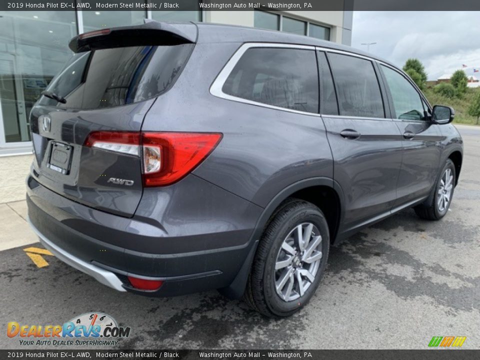 2019 Honda Pilot EX-L AWD Modern Steel Metallic / Black Photo #7