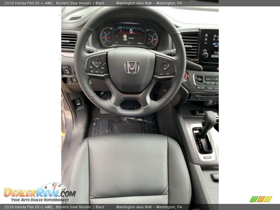 2019 Honda Pilot EX-L AWD Modern Steel Metallic / Black Photo #13