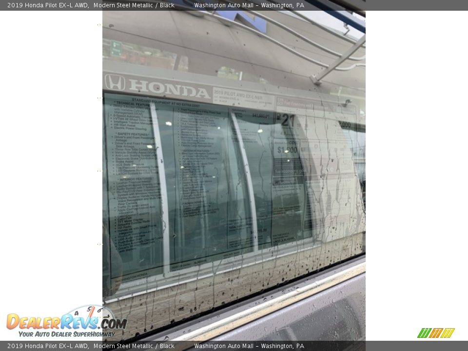 2019 Honda Pilot EX-L AWD Modern Steel Metallic / Black Photo #15