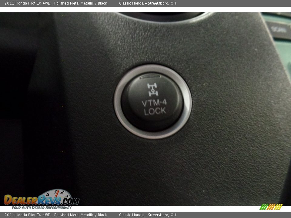 2011 Honda Pilot EX 4WD Polished Metal Metallic / Black Photo #35