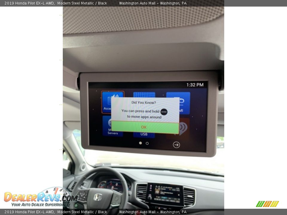 2019 Honda Pilot EX-L AWD Modern Steel Metallic / Black Photo #32