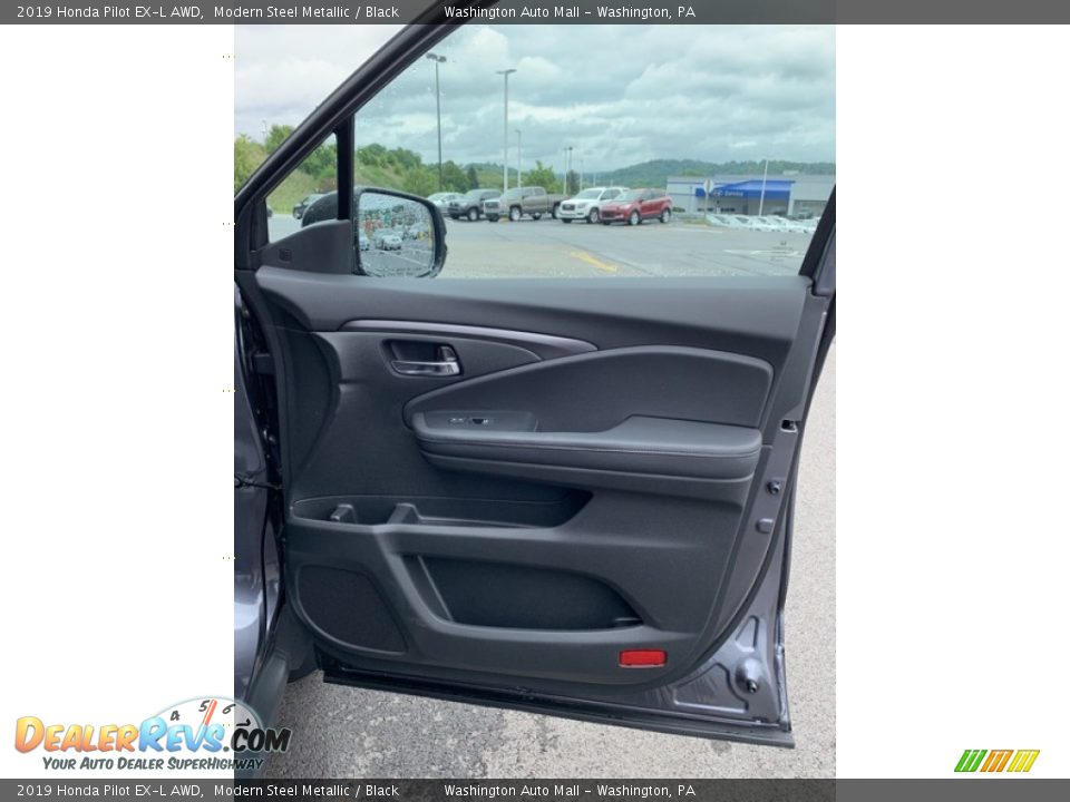 2019 Honda Pilot EX-L AWD Modern Steel Metallic / Black Photo #35