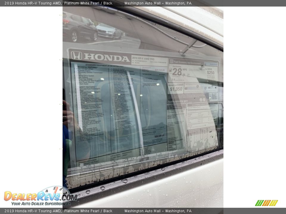 2019 Honda HR-V Touring AWD Platinum White Pearl / Black Photo #15