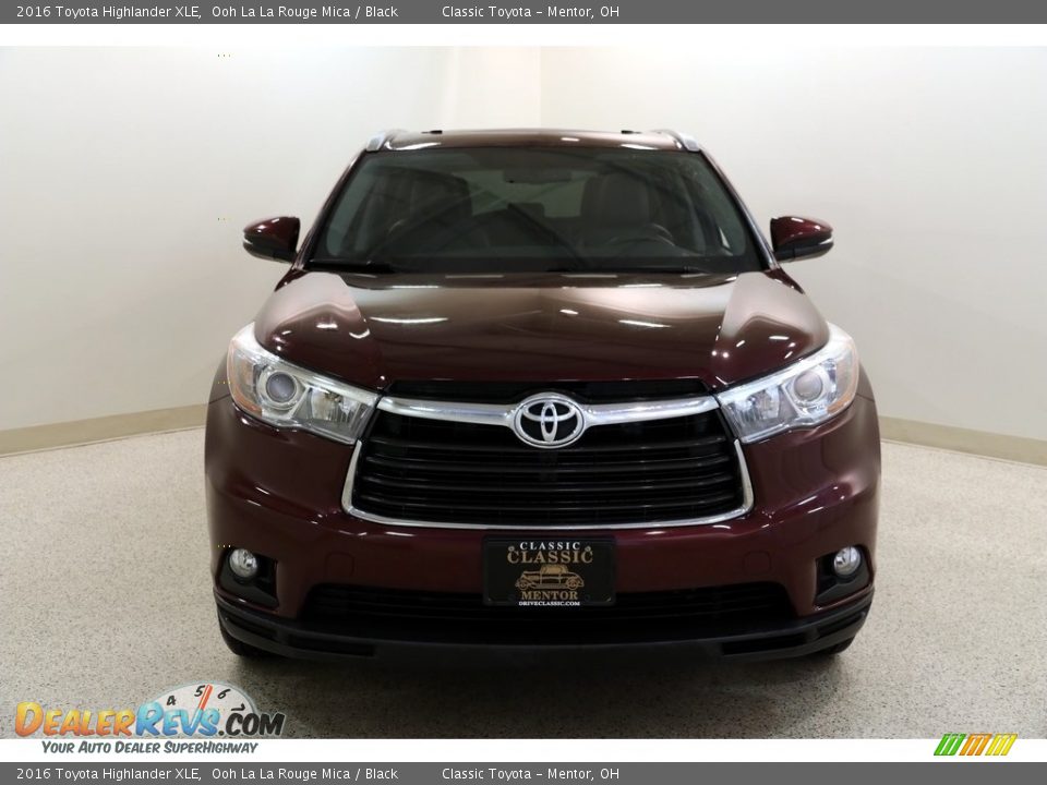 2016 Toyota Highlander XLE Ooh La La Rouge Mica / Black Photo #2