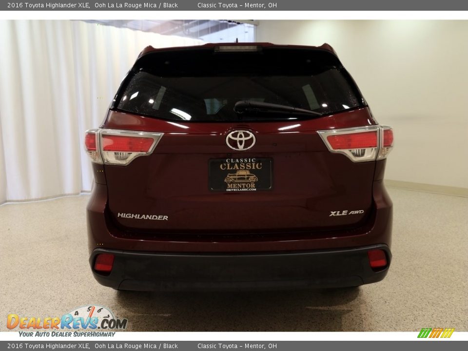 2016 Toyota Highlander XLE Ooh La La Rouge Mica / Black Photo #20