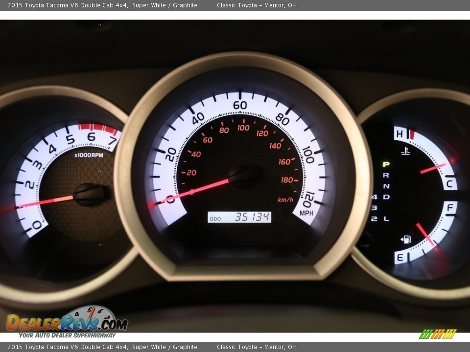 2015 Toyota Tacoma V6 Double Cab 4x4 Super White / Graphite Photo #8