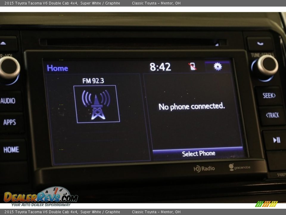 2015 Toyota Tacoma V6 Double Cab 4x4 Super White / Graphite Photo #11