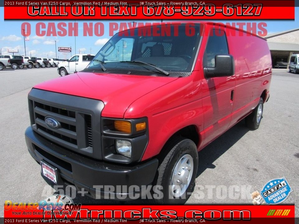 2013 Ford E Series Van E250 Cargo Vermillion Red / Medium Flint Photo #1