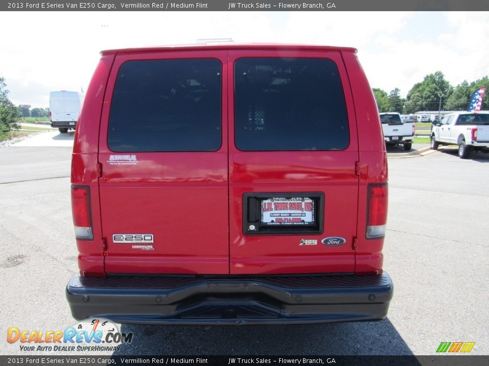 2013 Ford E Series Van E250 Cargo Vermillion Red / Medium Flint Photo #4