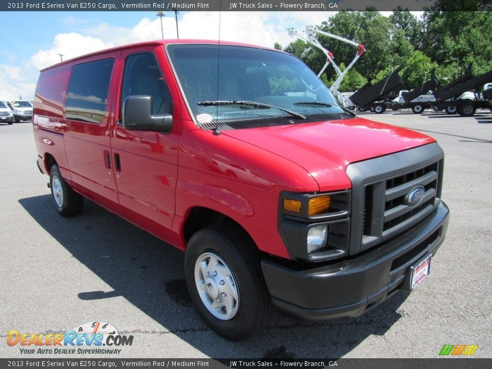 2013 Ford E Series Van E250 Cargo Vermillion Red / Medium Flint Photo #7