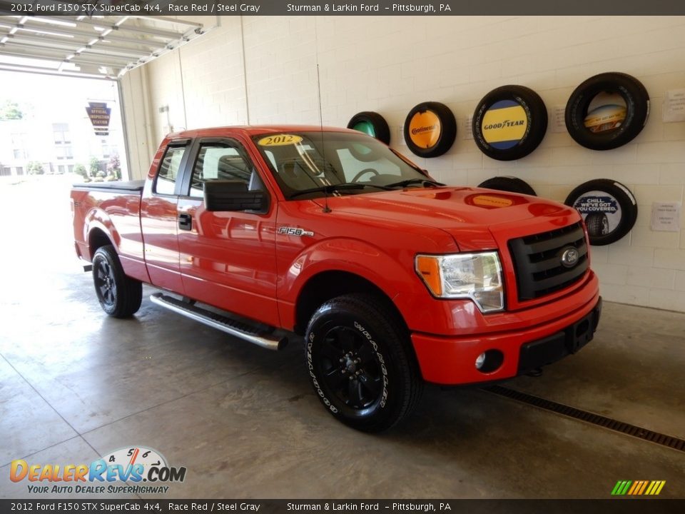 2012 Ford F150 STX SuperCab 4x4 Race Red / Steel Gray Photo #1