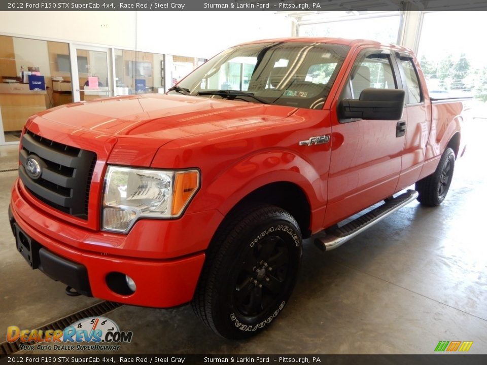 2012 Ford F150 STX SuperCab 4x4 Race Red / Steel Gray Photo #11